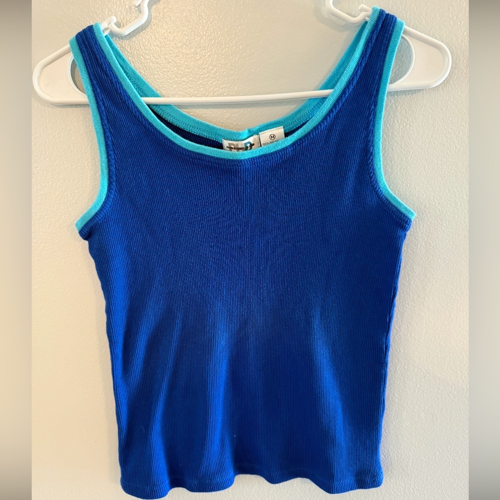 Paul Harris Vibrant Blue Tank Top with Aqua Trim Woman’s Size Medium

#0055
